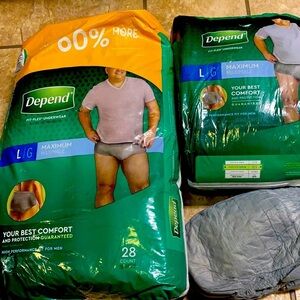 LAST Men’s Large Depends Bundle